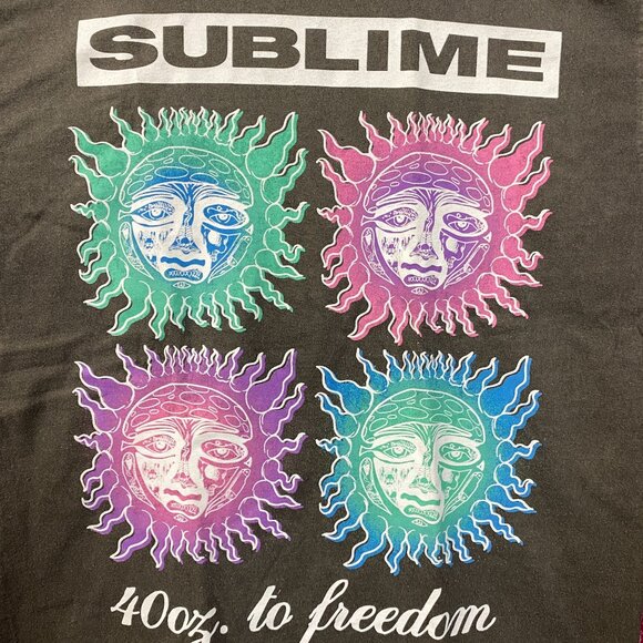 Sublime 40 Oz. To Freedom Sun Logo Album Cover Art T-Shirt L/XL - Picture 2 of 4